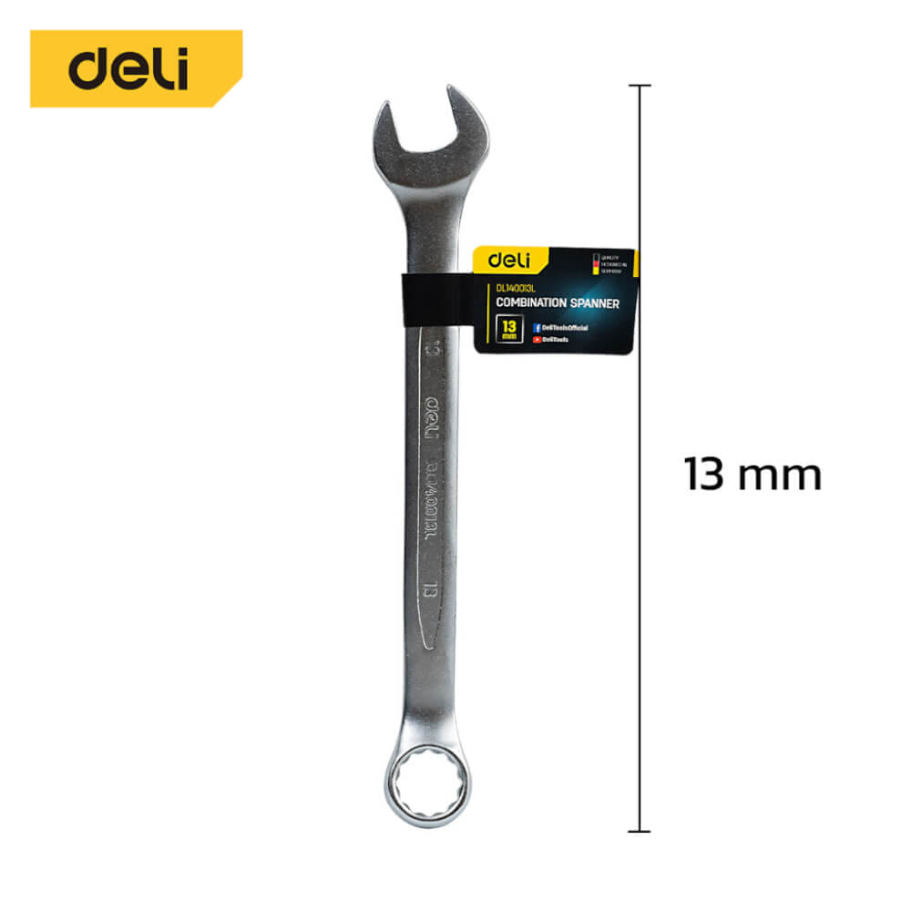 ประแจปากตาย DELI EDL140013L-SL-01 13มม_4