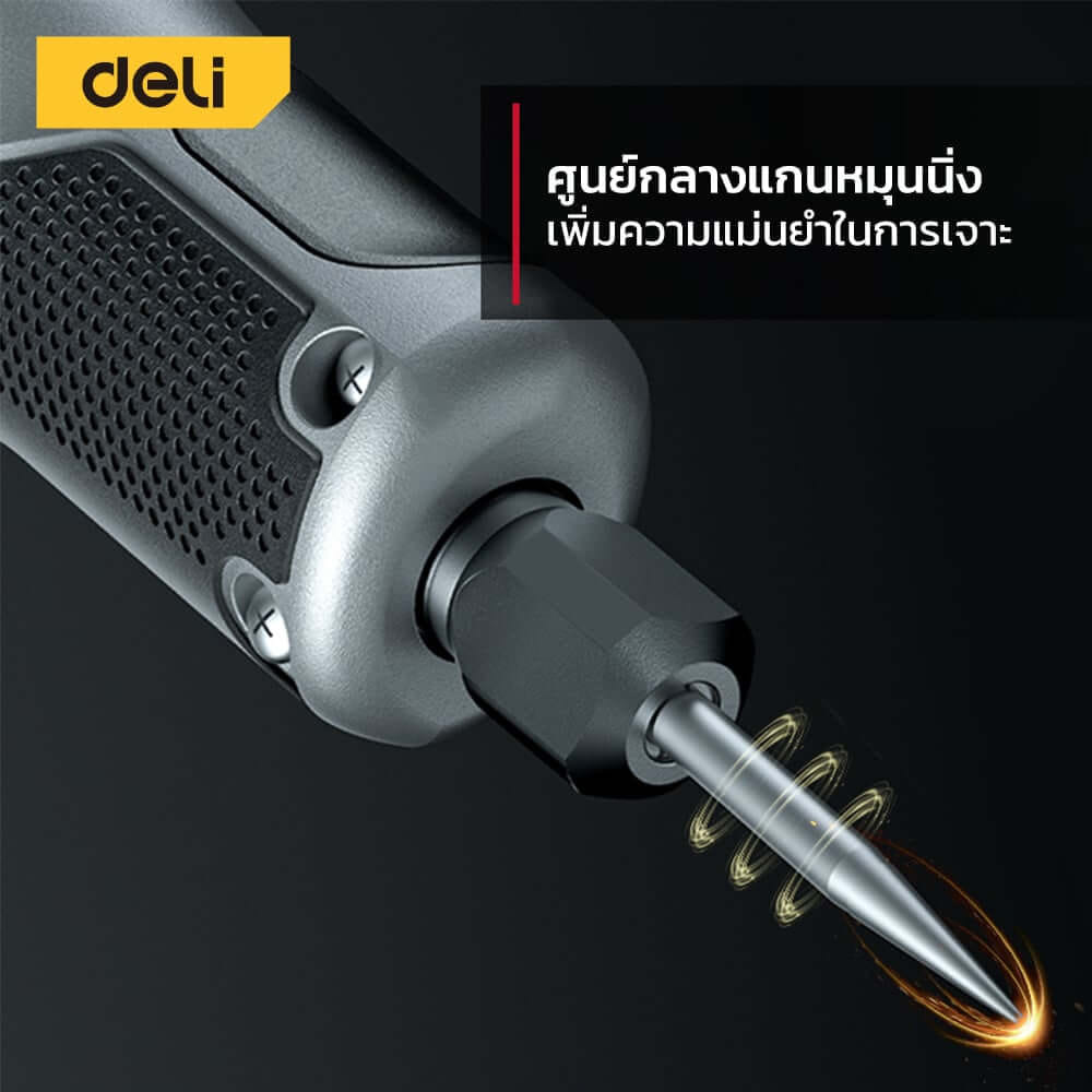 เครื่องเจียร์ไฟฟ้ามินิ DELI EDCE861-GR-01 32ชิ้น สีเทา