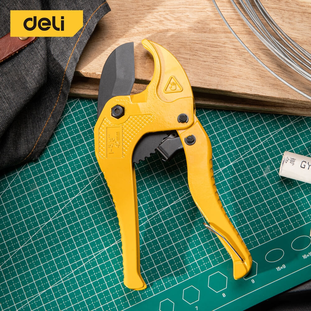 กรรไกรตัดท่อ PVC DELI EDL350042-YL-01 สีเหลือง_5