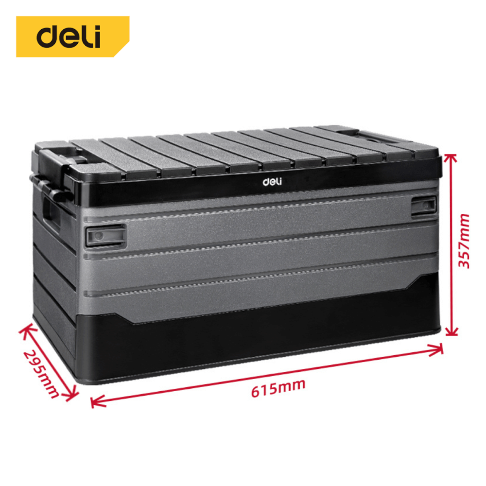 กล่องเก็บของพับได้ DELI DL884160-BK-01 60ลิตร สีดำ_5