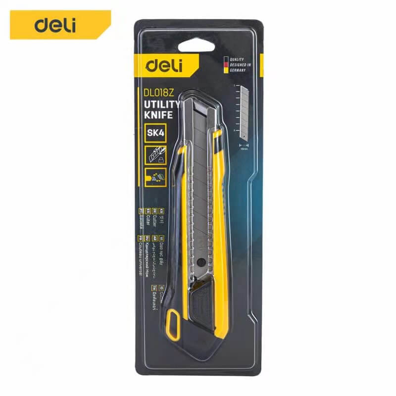 คัตเตอร์ DELI EDL018Z-YL-01 18มม สีเหลือง_5