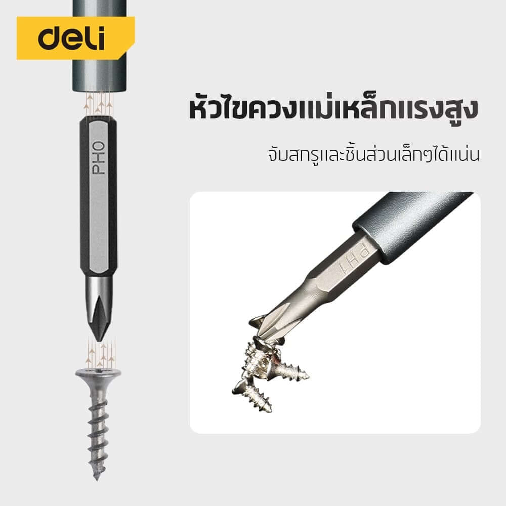 ไขควงซ่อมนาฬิกา DELI EDL241033-GR-01 33ชิ้น_5