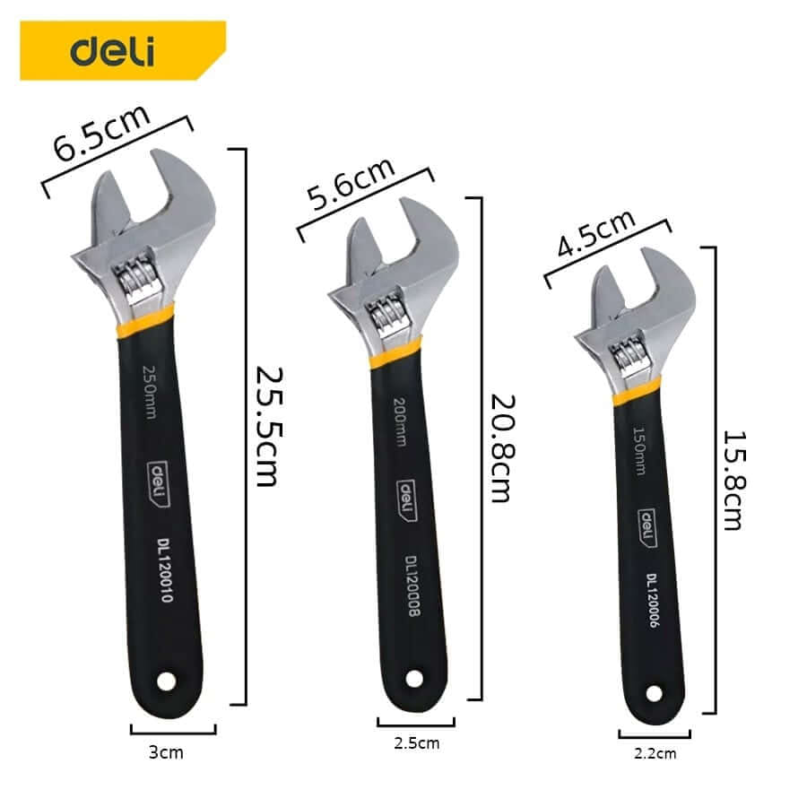 ประแจเลื่อน DELI DL120006-BK-01 6นิ้ว_6