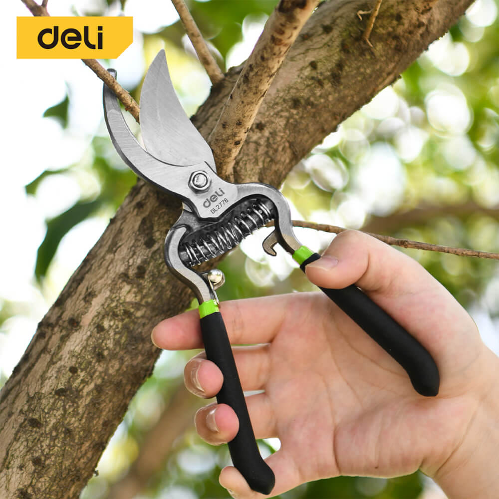 กรรไกรตัดกิ่ง DELI EDL2778-BK-01 8นิ้ว สีเขียว_6