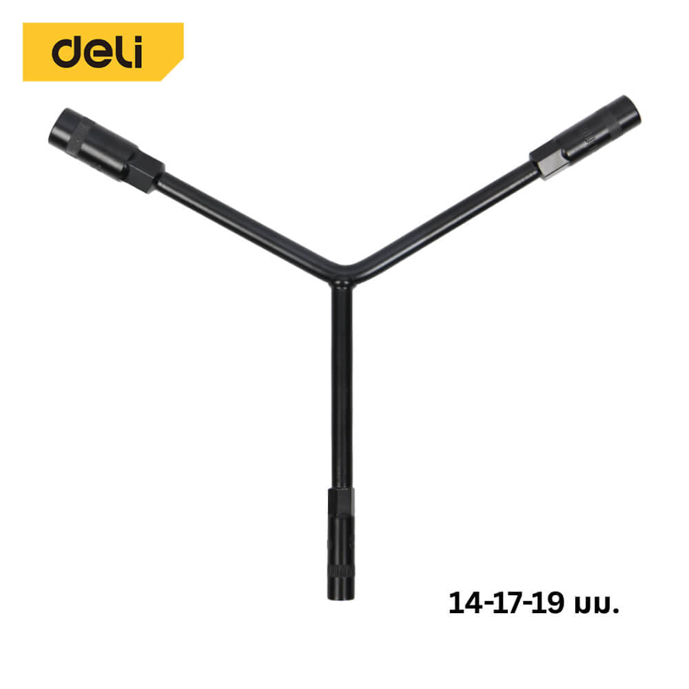 ประแจตัววาย DELI EDL141719B-BK-01 14-17-19มม. สีดำ