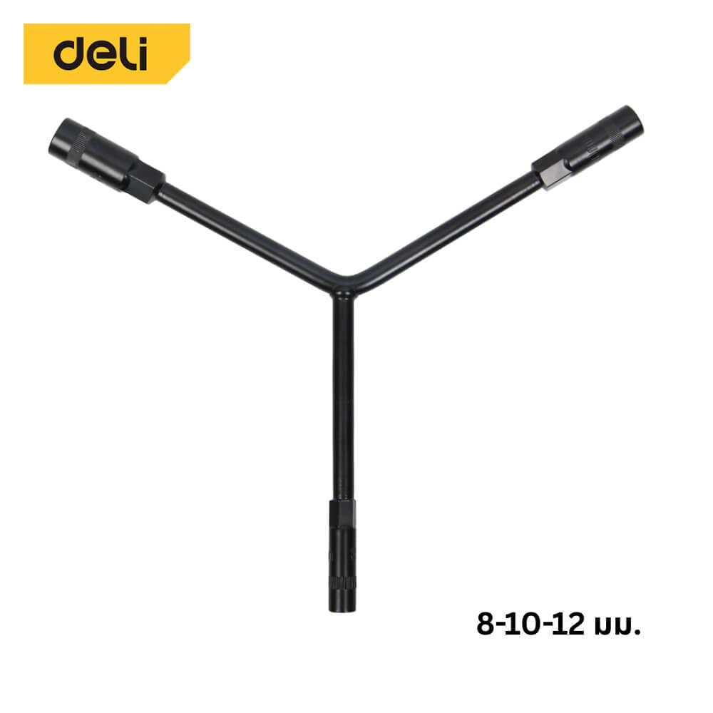 ประแจตัววาย DELI EDL81012B-BK-01 8-10-12มม. สีดำ
