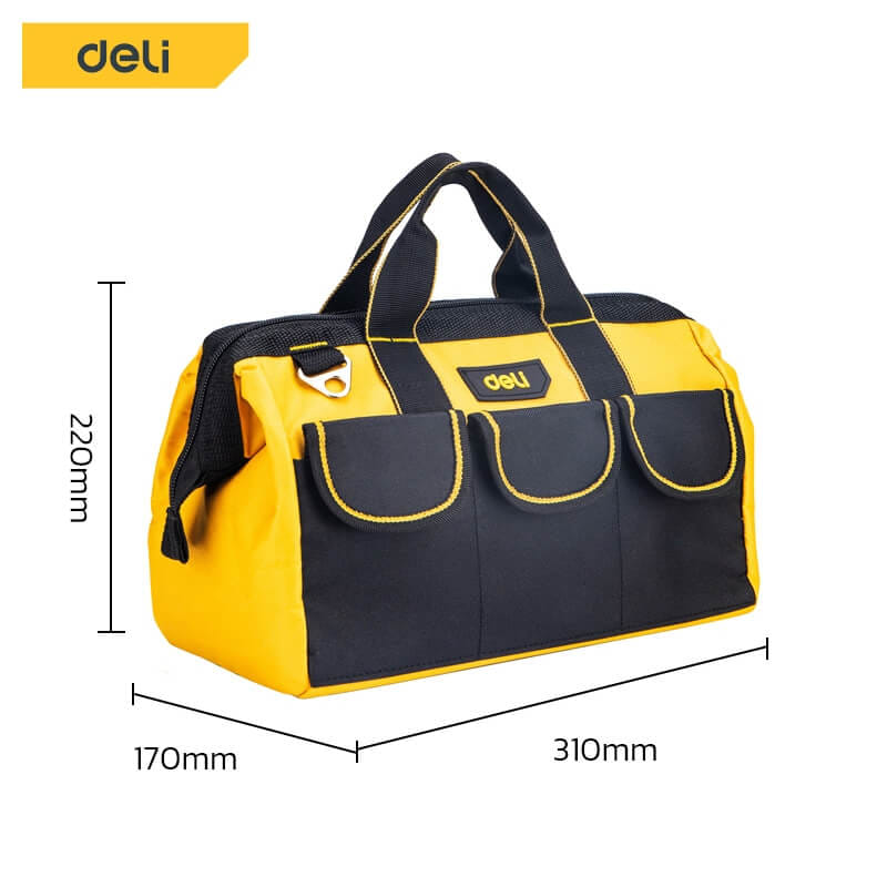 กระเป๋าเครื่องมือช่าง DELI EDL430013-YL-01 สีเหลือง-ดำ_8