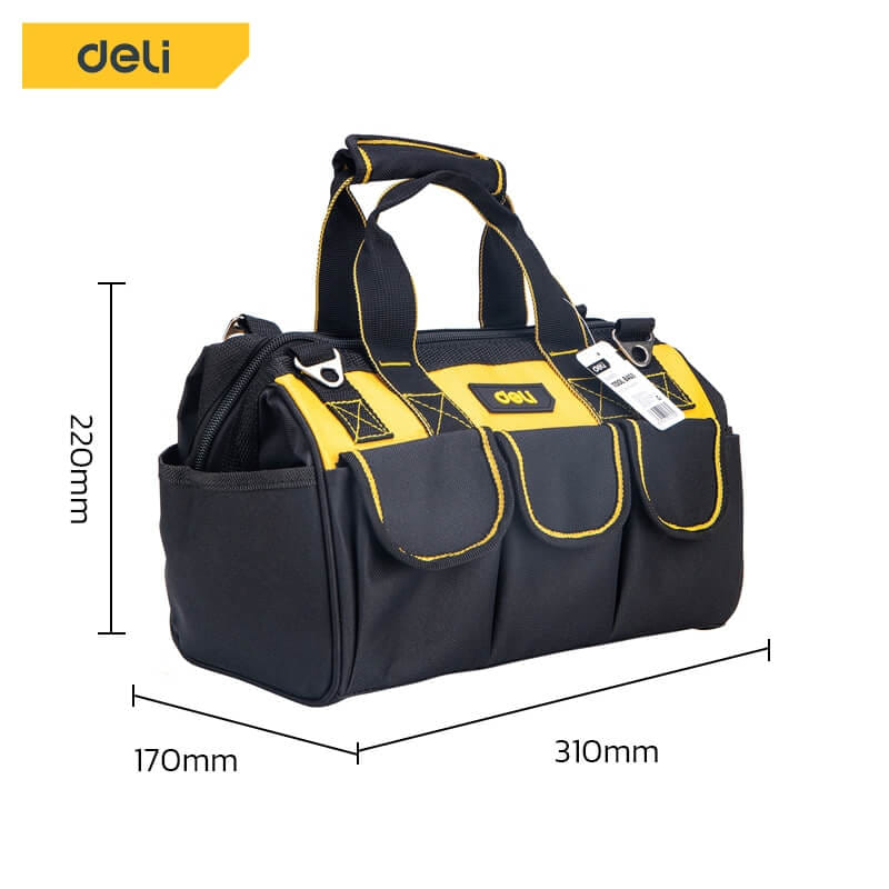 กระเป๋าเครื่องมือช่าง DELI EDL430113-BK-01 สีเหลือง-ดำ_8