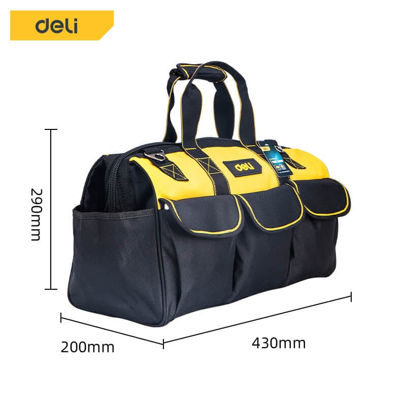 กระเป๋าเครื่องมือช่าง DELI EDL430118-BK-01 สีเหลือง-ดำ_8