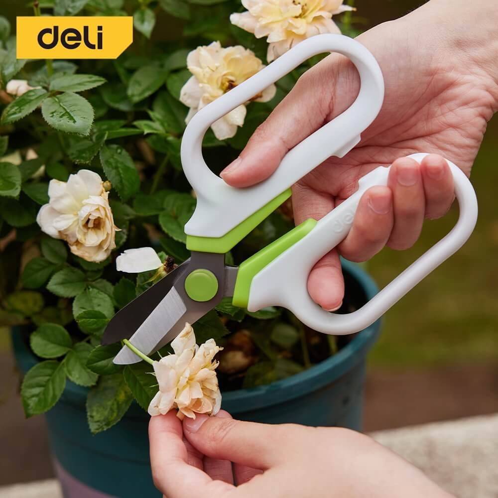 กรรไกรตัดแต่งกิ่ง DELI EDL-YL0008-GN-01 7 นิ้ว สีเขียว