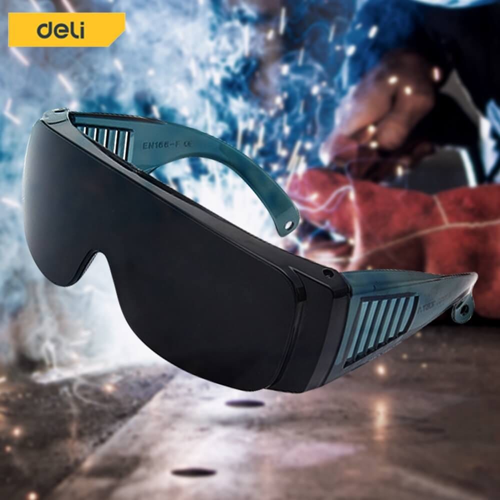 แว่นตากันฝุ่น DELI DL23902-BK-01 เลนส์สีดำ 5.5X16X4.5ซม._8
