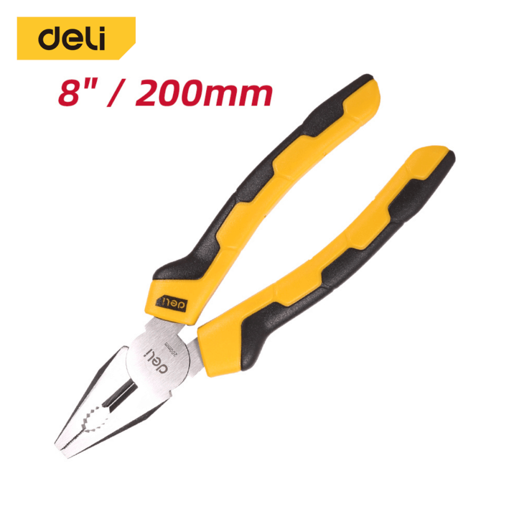 คีมปากจรเข้ DELI EDL2008-YL-01 8นิ้ว สีเหลือง_6
