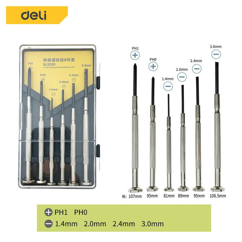 ไขควงซ่อมนาฬิกา DELI EDL3206-SL-01 6ชิ้น_10
