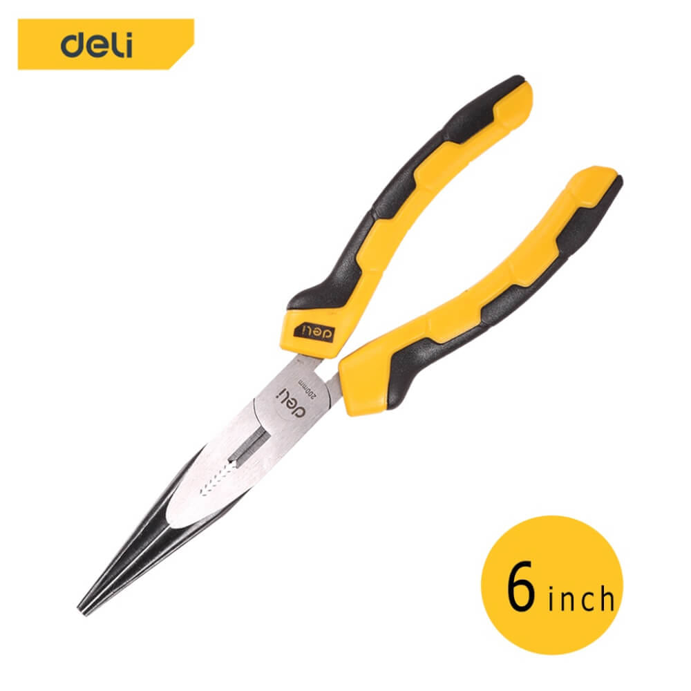คีมปากแหลม DELI EDL2106-YL-01 6นิ้ว_10