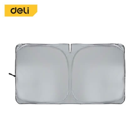 ม่านบังแดดรถยนต์ DELI EDL886010-SL-01 145X80CM สีเงิน_0