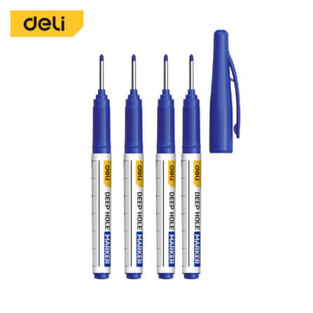 ปากกามาร์กเกอร์ DELI EDL-SK02-E1-BL-01 2.8มม แพ็ค 4ชิ้น สีน้ำเงิน_0