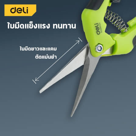กรรไกรตัดกิ่ง DELI EDLE580120-GN-01 6.5 นิ้ว_3