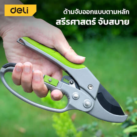 กรรไกรตัดกิ่ง DELI EDL580229-GN-01 8นิ้ว สีเทา_4