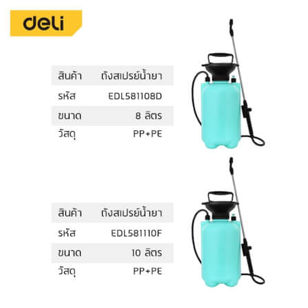ถังพ่นยา DELI EDL581110F-BL-01 10ลิตร สีเขียว_6