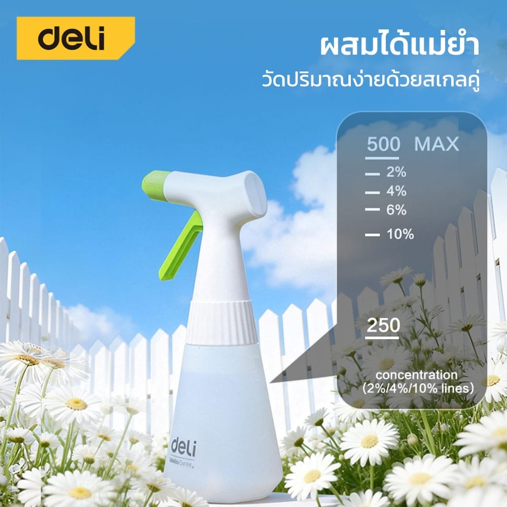 กระบอกฉีดน้ำ DELI EDL-YL6600-GN-01 500มล สีเขียว_3