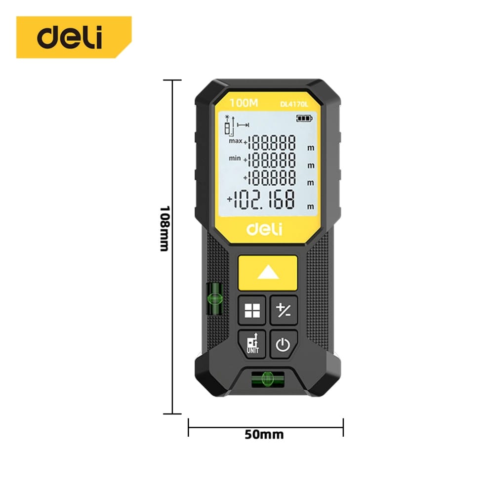 เครื่องวัดระยะ 100 เมตร DELI EDL4170L-YL-01 สีเหลือง_5