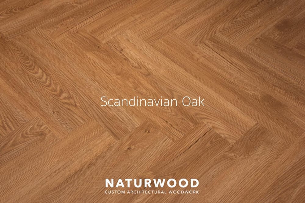 พื้น SPC คลิกล็อค ก้างปลา พร้อมโฟม IXPE NATURWOOD หนา 5 มม. สี SCANDINAVIAN OAK (กล่อง 10 แผ่น ปูได้ 1.29 ตร.ม.)