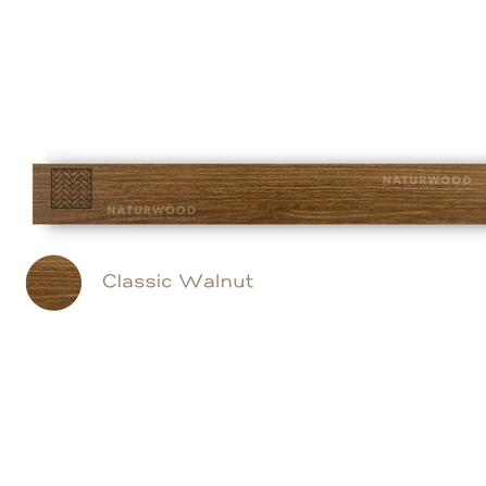 พื้น SPC คลิกล็อค ก้างปลา พร้อมโฟม IXPE NATURWOOD หนา 5 มม. สี CLASSIC WALNUT (กล่อง 10 แผ่น ปูได้ 1.29 ตร.ม.)