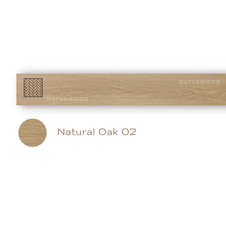 พื้น SPC คลิกล็อค ก้างปลา พร้อมโฟม IXPE NATURWOOD หนา 5 มม. สี NATURAL OAK 02 (กล่อง 10 แผ่น ปูได้ 1.29 ตร.ม.)