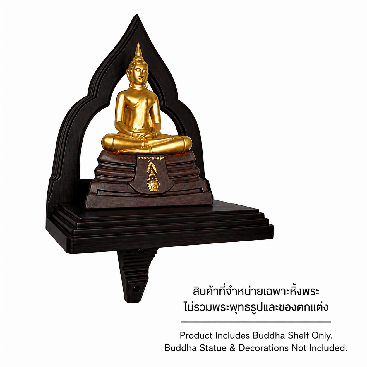 หิ้งพระวิมาน แบบแขวน EGGWHITE 20 X 30 X 38 ซม. สีโอ๊ค_0