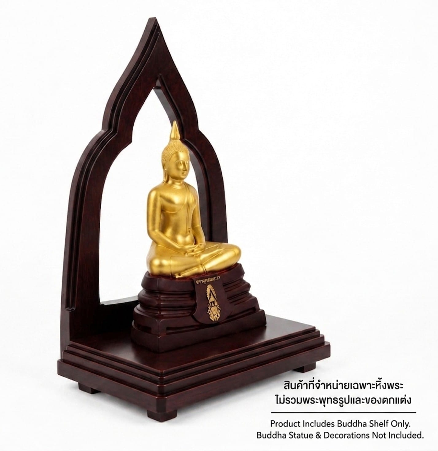 หิ้งพระวิมาน แบบตั้งโต๊ะ EGGWHITE 20 X 30 X 38 ซม สีโอ๊ค_0