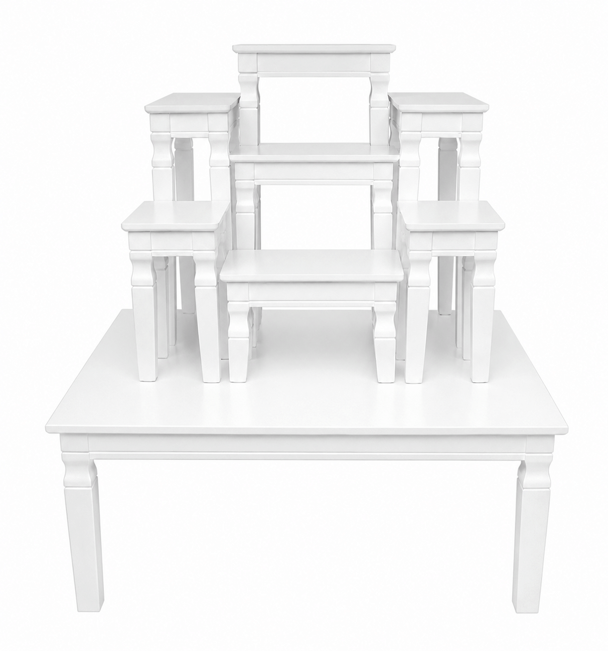 โต๊ะหมู่ 7 หน้า 6 นิ้ว EGGWHITE 61 X 79 X 52 ซม. สีขาว_1
