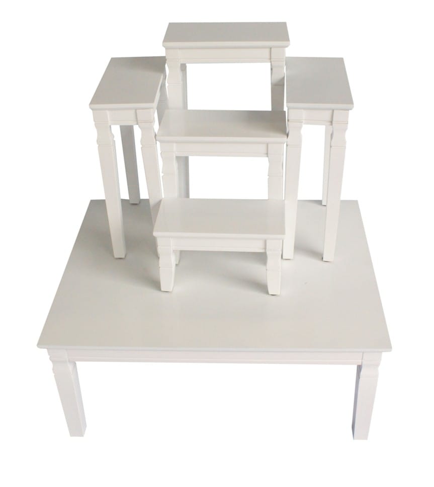 โต๊ะหมู่ 5 หน้า 6 นิ้ว EGGWHITE 61 X 79 X 52 ซม. สีขาว_1