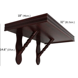 หิ้งพระนพเก้า EGGWHITE 18X32 นิ้ว สีประดู่_4