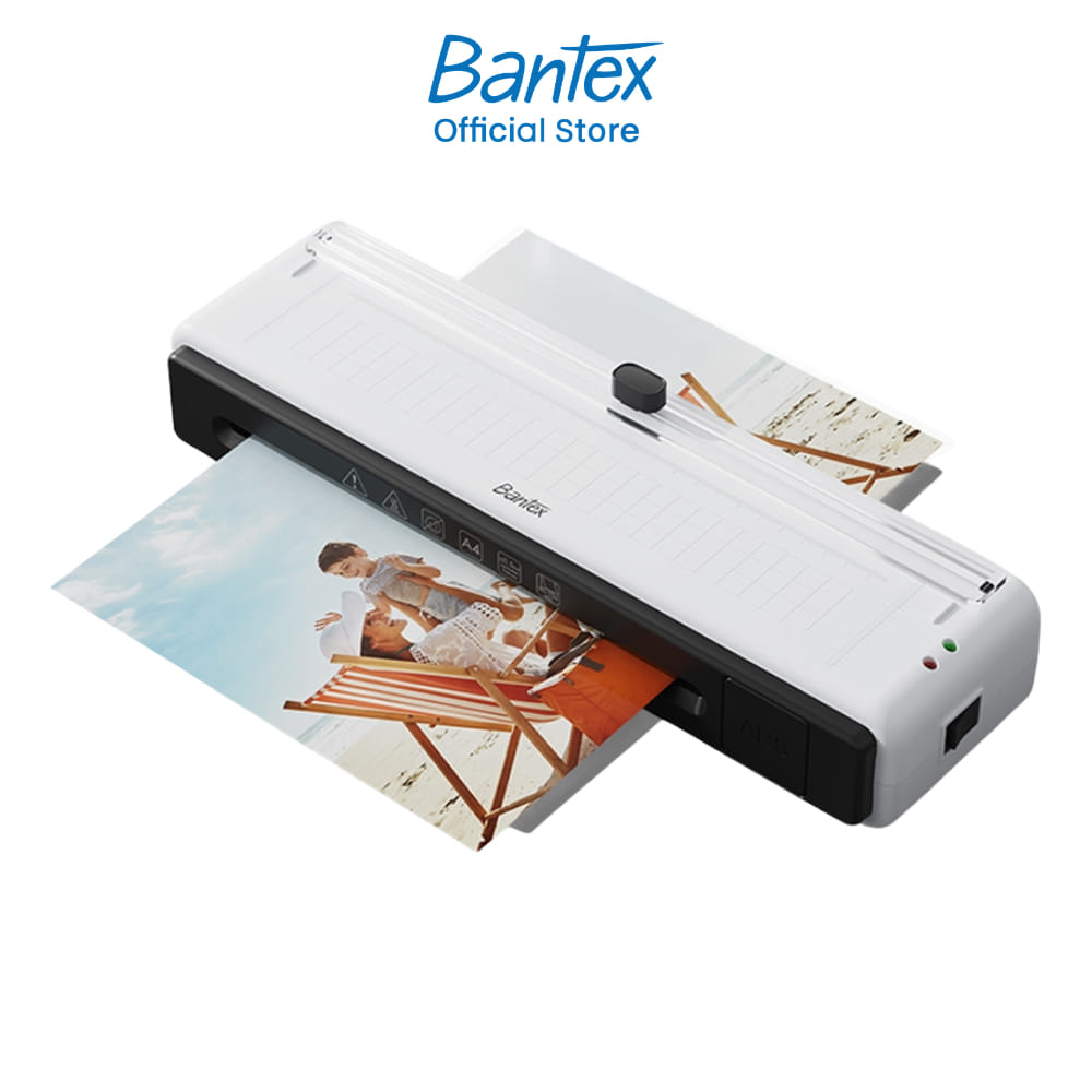 เครื่องเคลือบเอกสาร A4 BANTEX BB1613BX-WH-01 มีแท่นตัดในตัว 280 มม._0