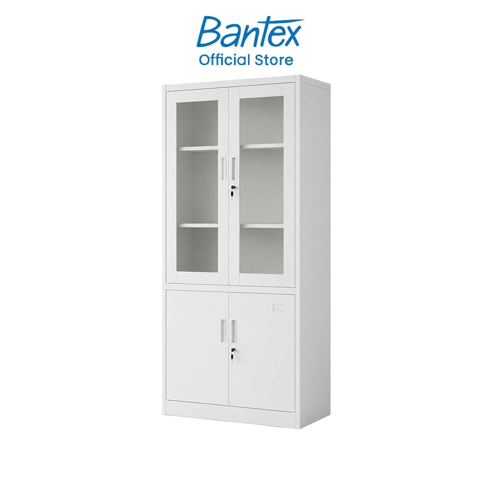 ตู้เหล็กสูงบานเปิด BANTEX BJ7603-GR-01 85 ซม. สีเทา (จัดส่งแบบไม่ประกอบ)_0