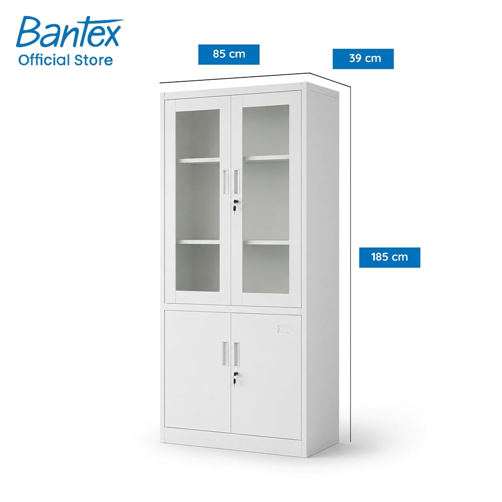 ตู้เหล็กสูงบานเปิด BANTEX BJ7603-GR-01 85 ซม. สีเทา (จัดส่งแบบไม่ประกอบ)_6