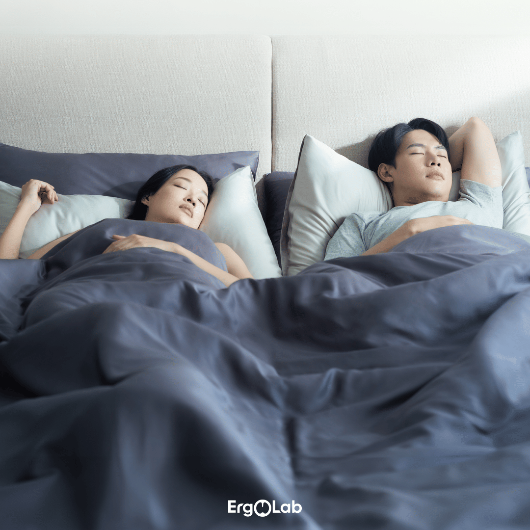 ผ้าปูที่นอนเส้นใยไผ่ ERGOLAB ขนาด 6 ฟุต สี NAVY BLUE_6
