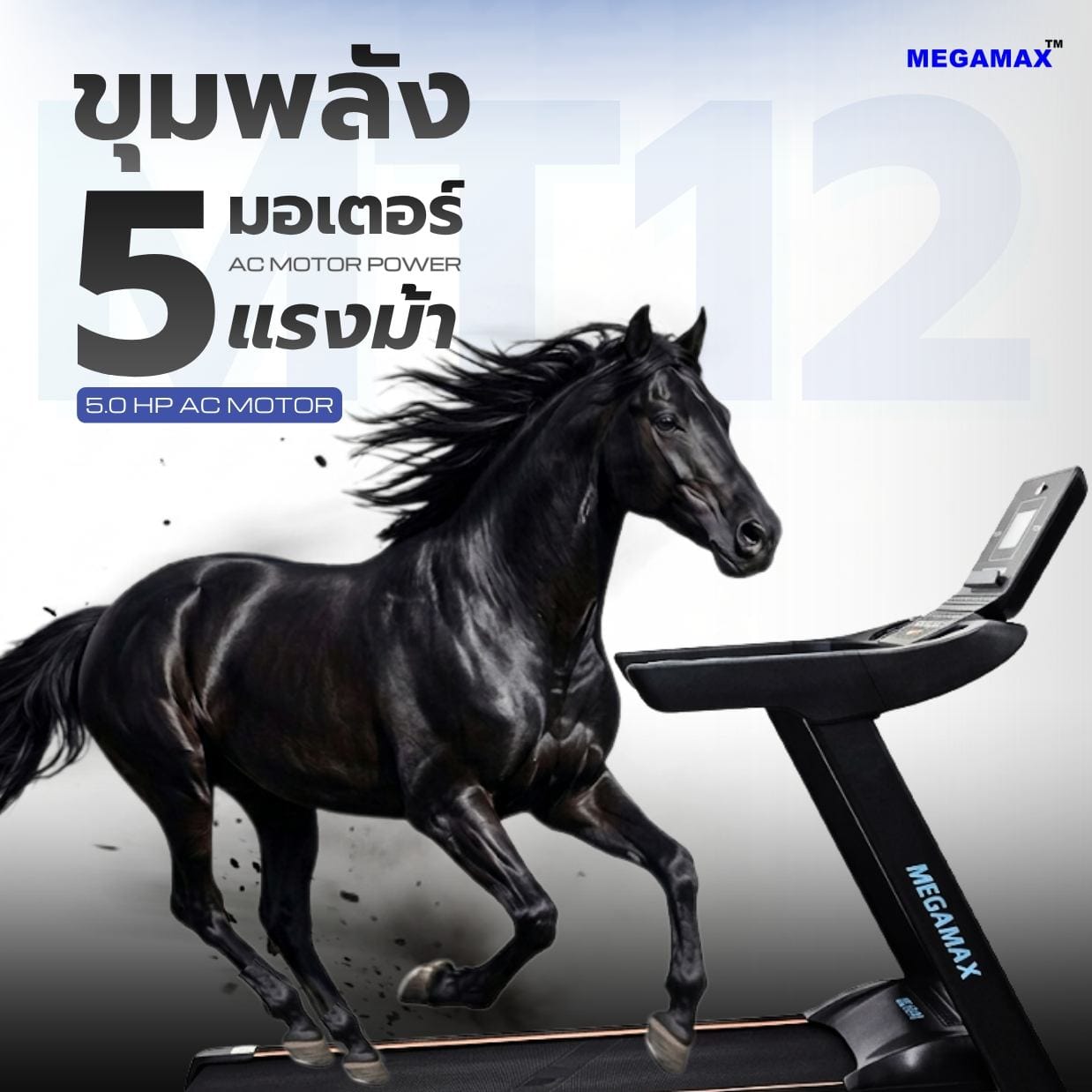 ลู่วิ่งไฟฟ้า MEGAMAX รุ่น MT12AC มอเตอร์ AC 5 HP_7