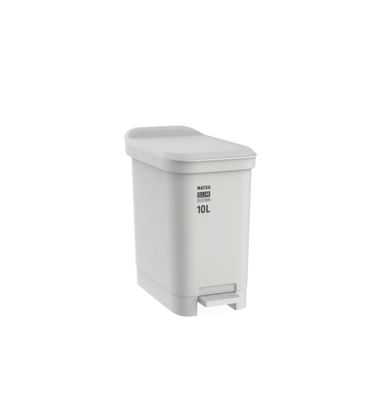 ถังขยะเหยียบ MATSU SOFT-CLOSE ขนาด 10L สีเทา_0