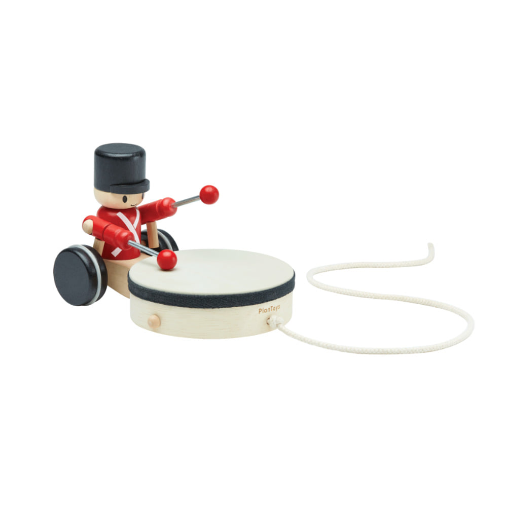 ชุดของเล่นไม้ PLANTOYS ทหารตีกลองลากจูง สำหรับเด็กอายุ 12 เดือนขึ้นไป_0