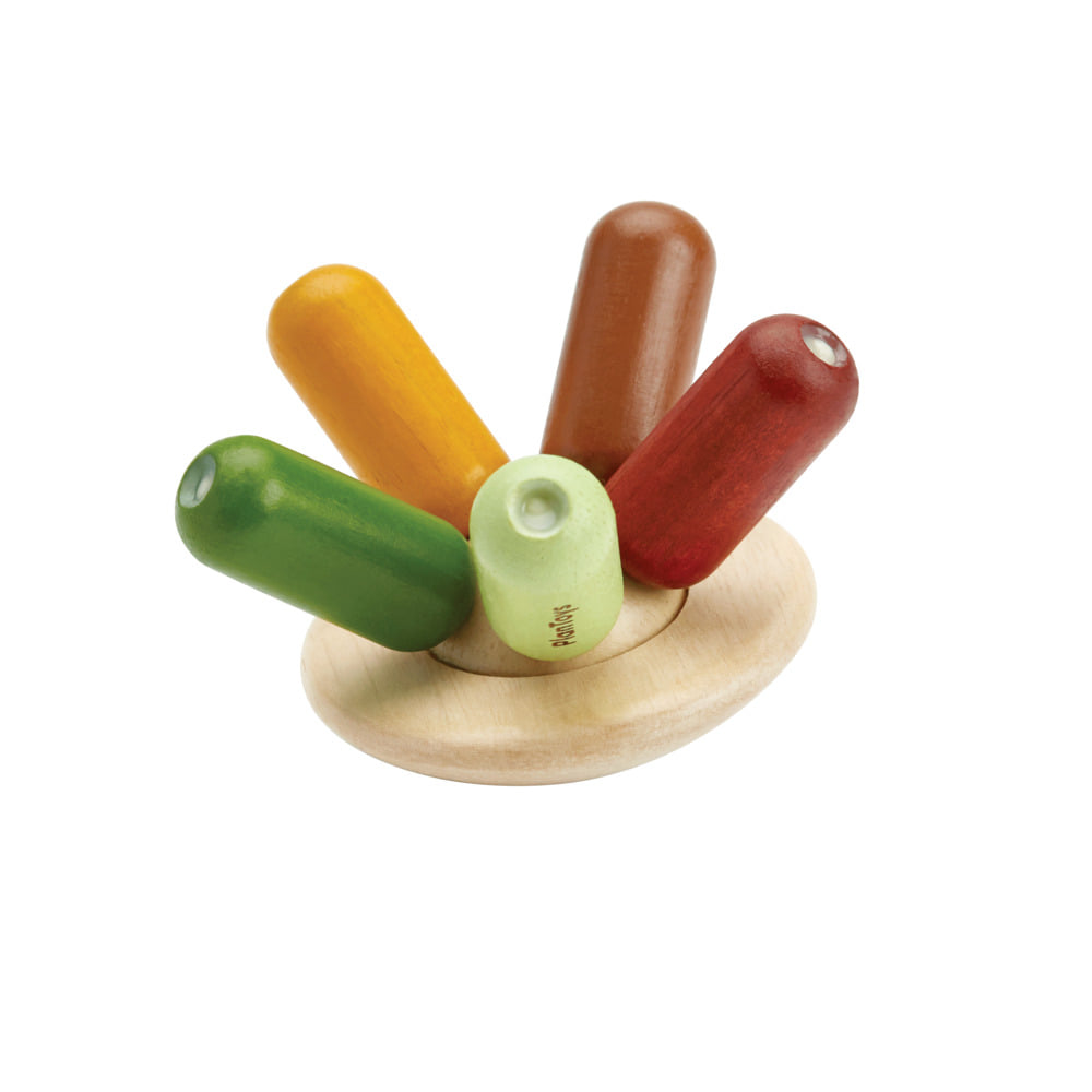 ชุดของเล่นไม้ PLANTOYS  แมงกะพรุนยืดหยุ่น - สีโมเดิร์นรัสติก สำหรับเด็กอายุ 6 เดือนขึ้นไป_0