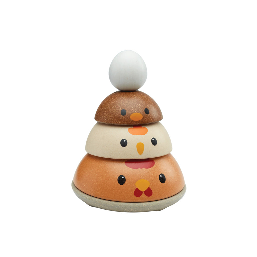 ชุดของเล่นไม้ PLANTOYS แม่ไก่เรียงซ้อน - สีโมเดิร์นรัสติก สำหรับเด็กอายุ 12 เดือนขึ้นไป_0
