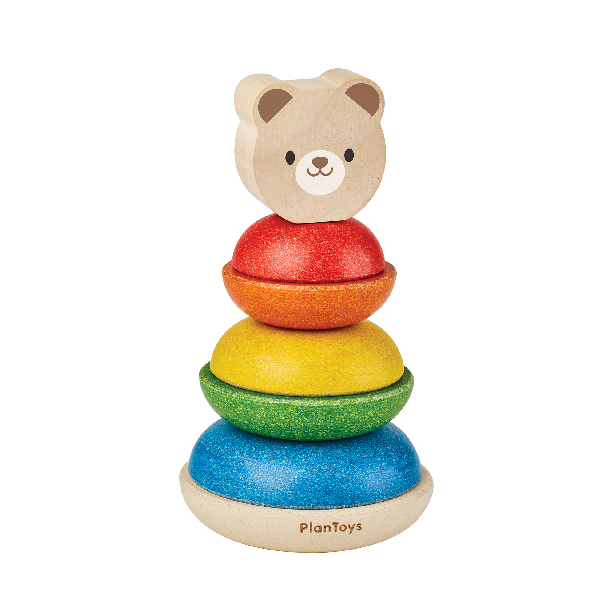 ชุดของเล่นไม้ PLANTOYS วงแหวนสวมหลัก - หมี สำหรับเด็กอายุ 12 เดือนขึ้นไป_0
