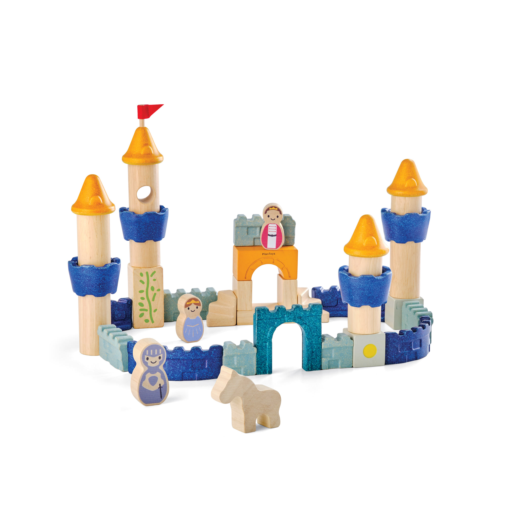ชุดของเล่นไม้ PLANTOYS ชุดบล็อกปราสาท สำหรับเด็กอายุ 2 ปีขึ้นไป_0