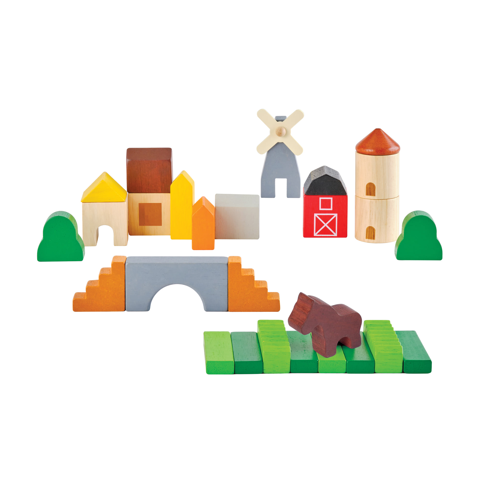 ชุดของเล่นไม้ PLANTOYS ชุดบล็อกบ้านชนบท สำหรับเด็กอายุ 18 เดือนขึ้นไป_0