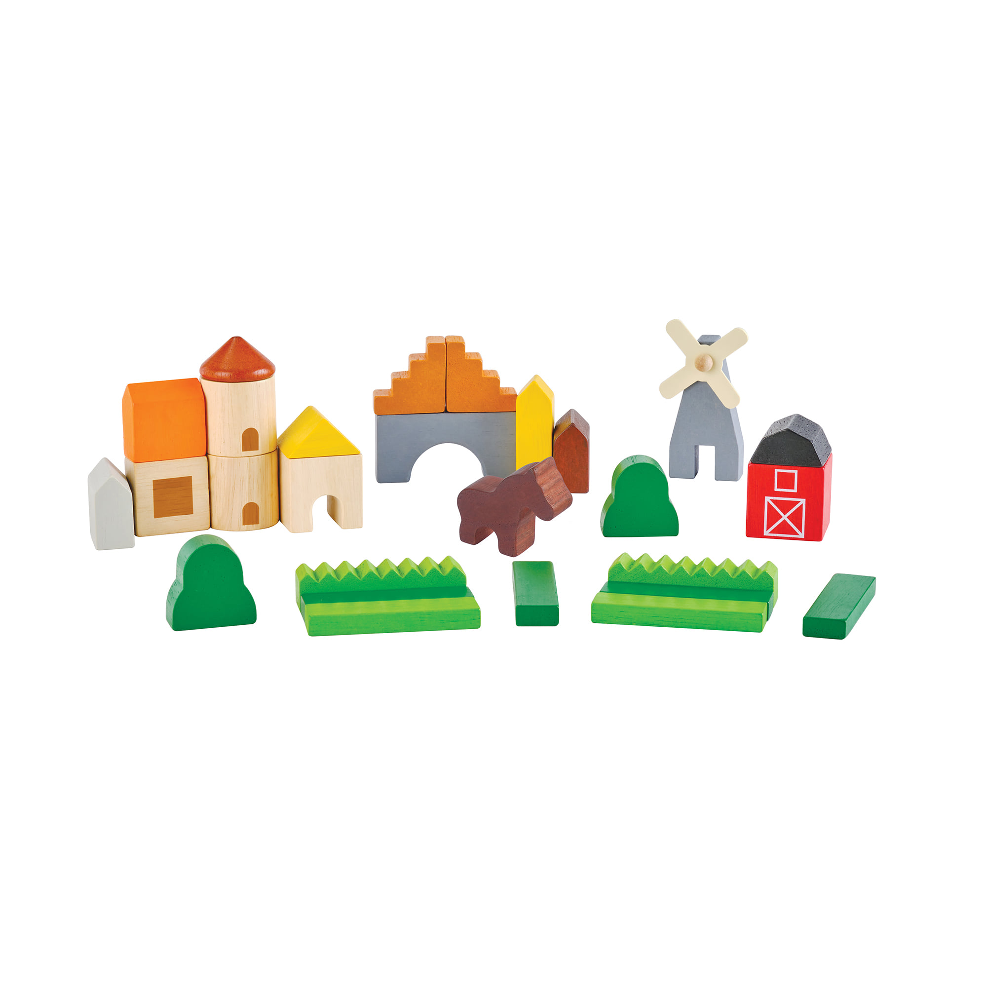 ชุดของเล่นไม้ PLANTOYS ชุดบล็อกบ้านชนบท สำหรับเด็กอายุ 18 เดือนขึ้นไป_2