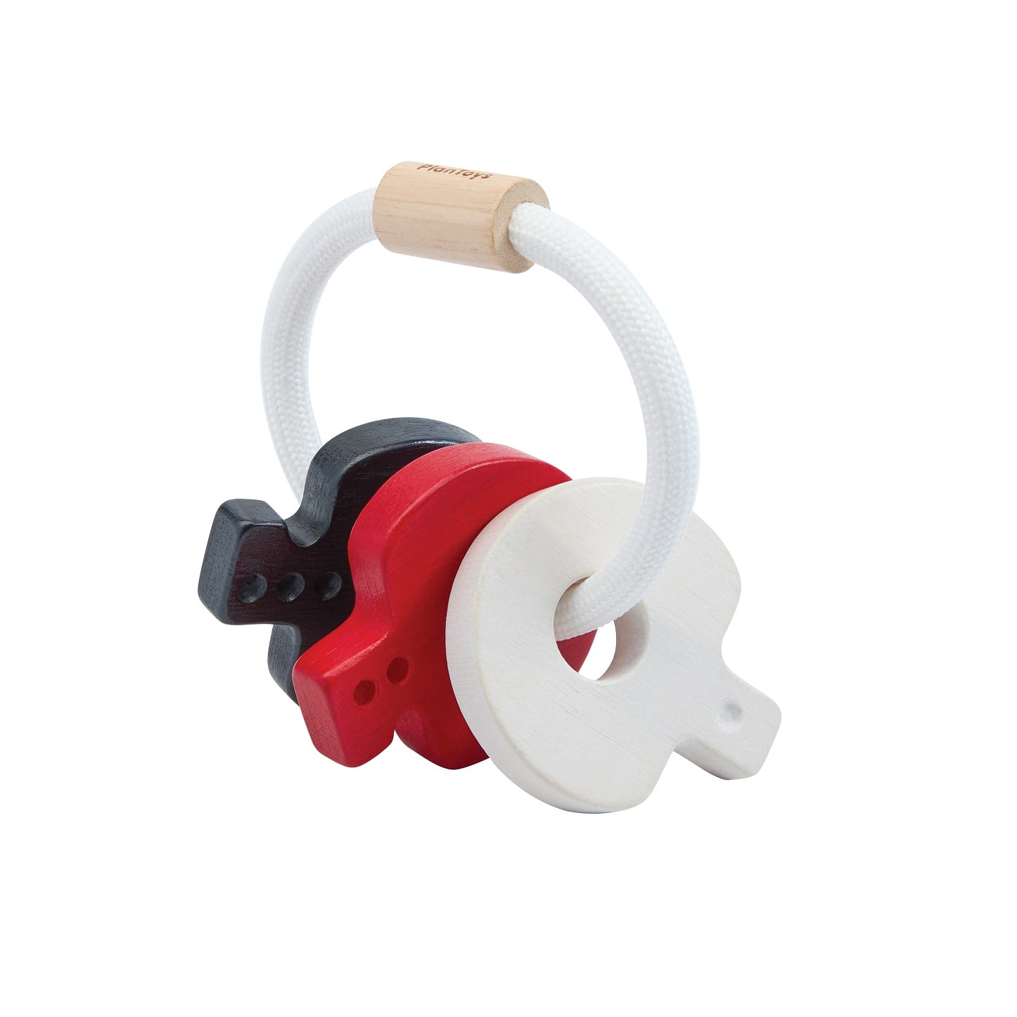 ชุดของเล่นไม้ PLANTOYS พวงกุญแจเขย่า-ไฮคอนทราสต์ สำหรับเด็กอายุ  0-6 เดือนขึ้นไป_0