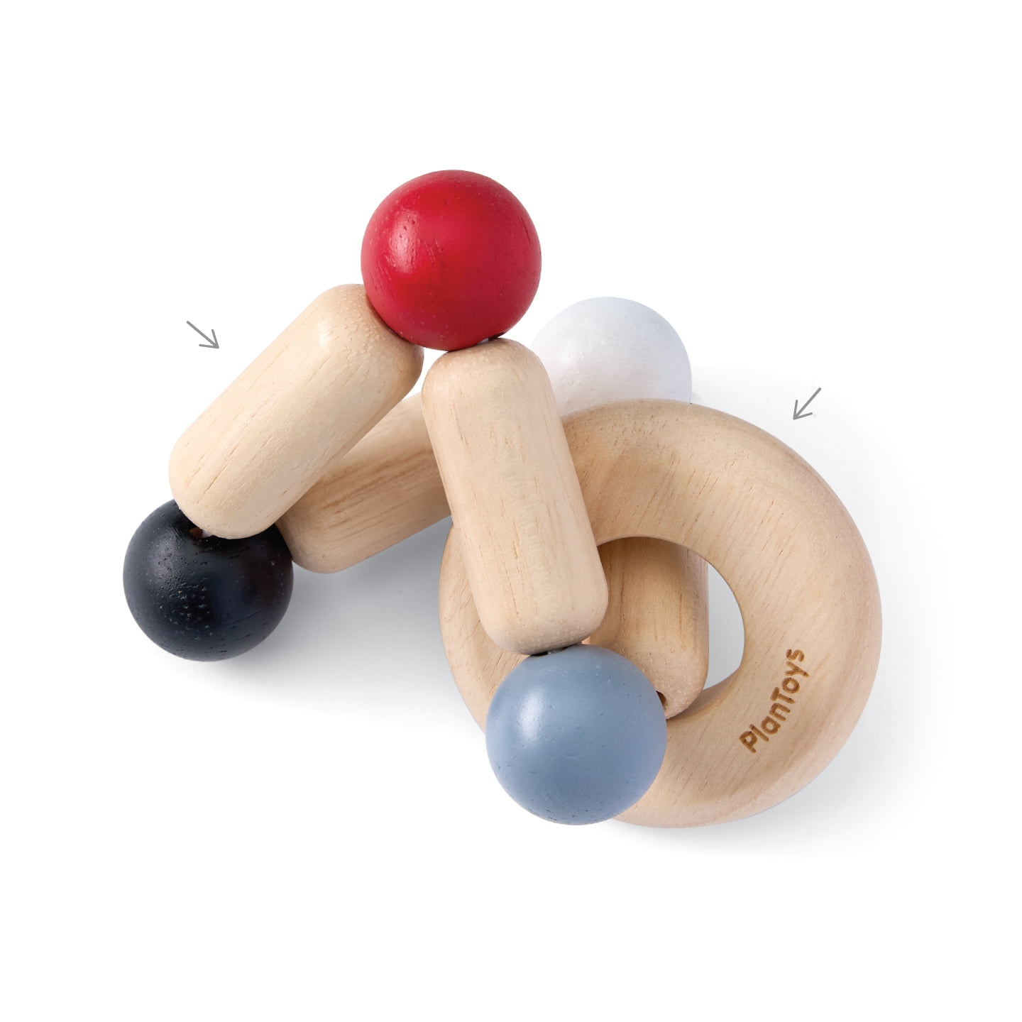 ชุดของเล่นไม้ PLANTOYS สี่เหลี่ยมฝึกบีบ-ไฮคอนทราสต์ สำหรับเด็กอายุ 3 เดือนขึ้นไป_0