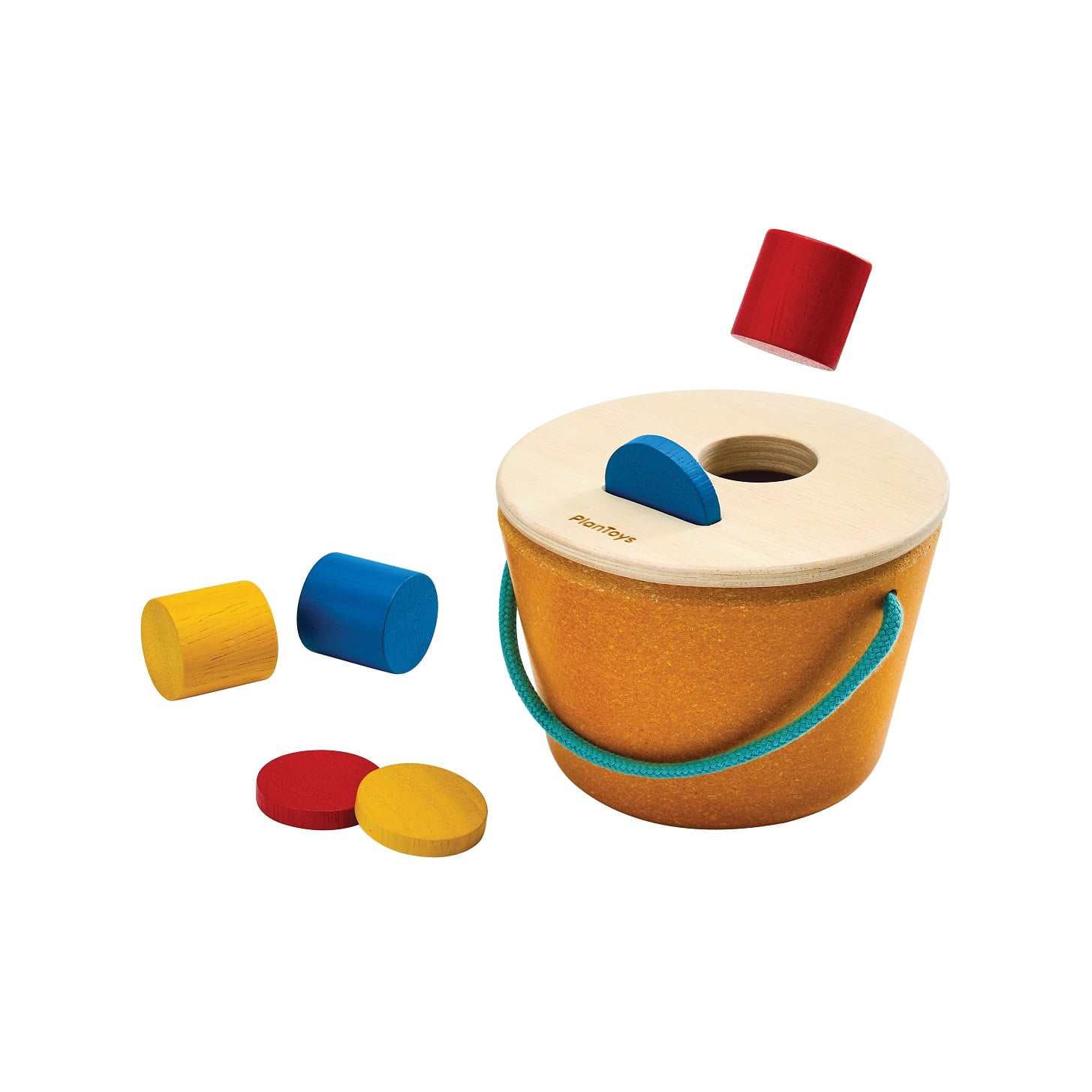 ชุดของเล่นไม้ PLANTOYS ถังหยอดแยกเหรียญกับทรงกระบอก สำหรับเด็กอายุ 12 เดือนขึ้นไป_0