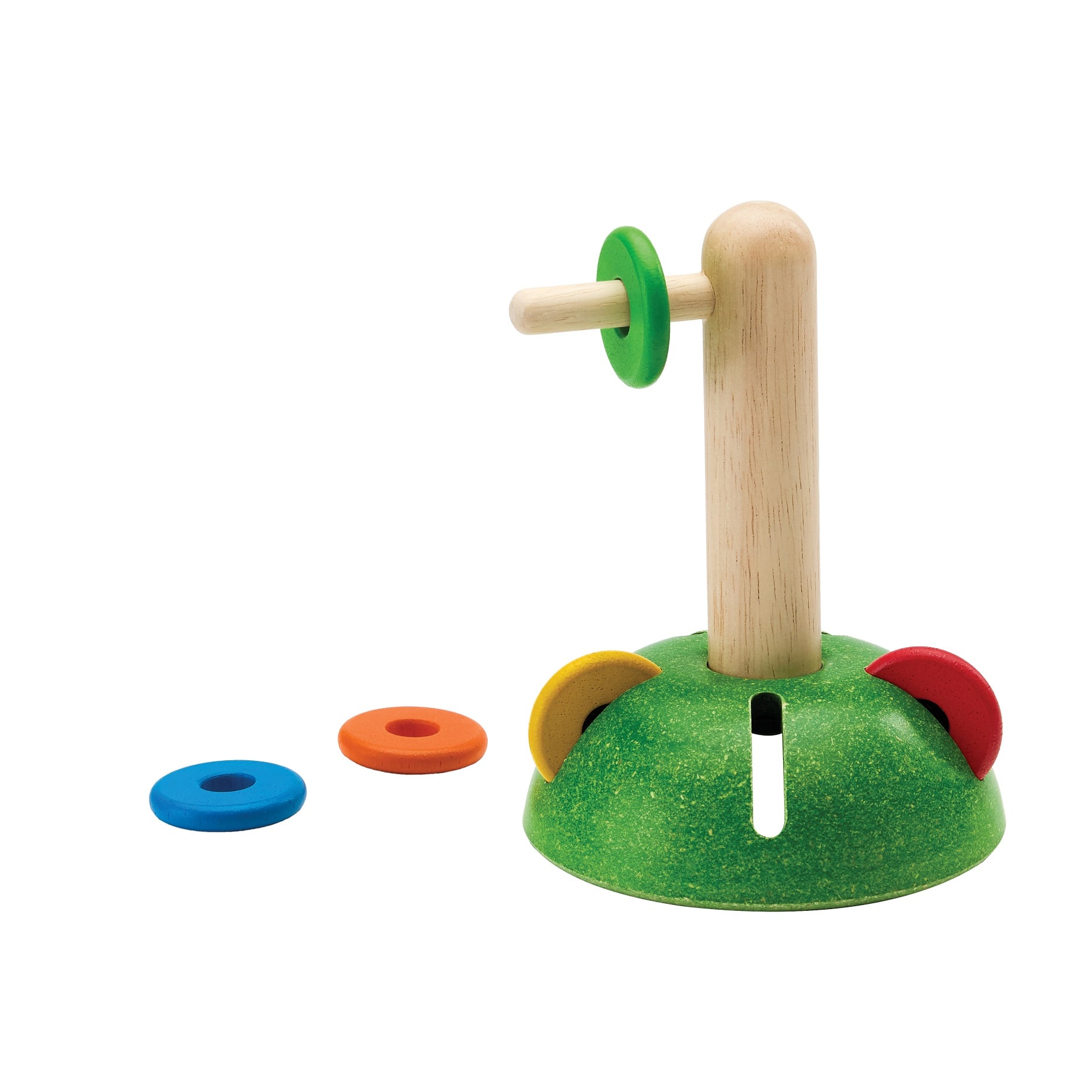 ชุดของเล่นไม้ PLANTOYS วงแหวนสวมหลักแนวนอน สำหรับเด็กอายุ 12 เดือนขึ้นไป_0